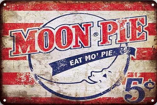 Home Bar Lounge - ป้ายโลหะ CN-Tin Sign Food Moonpie รับประทานมูนพายแสนอร่อย