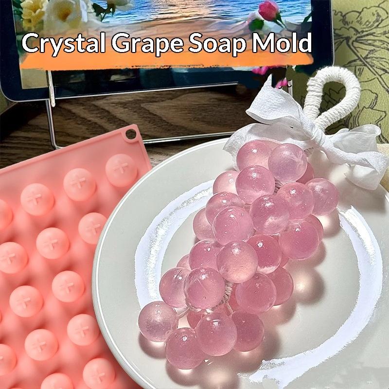 Ice Mold Sphere - แม่พิมพ์ซิลิโคนรูปทรงลูกองุ่น ถอดง่าย ไม่ติดแม่พิมพ์ สำหรับเก็บน้ำแข็ง ทำสบู่แฮนด์เมด เทียน