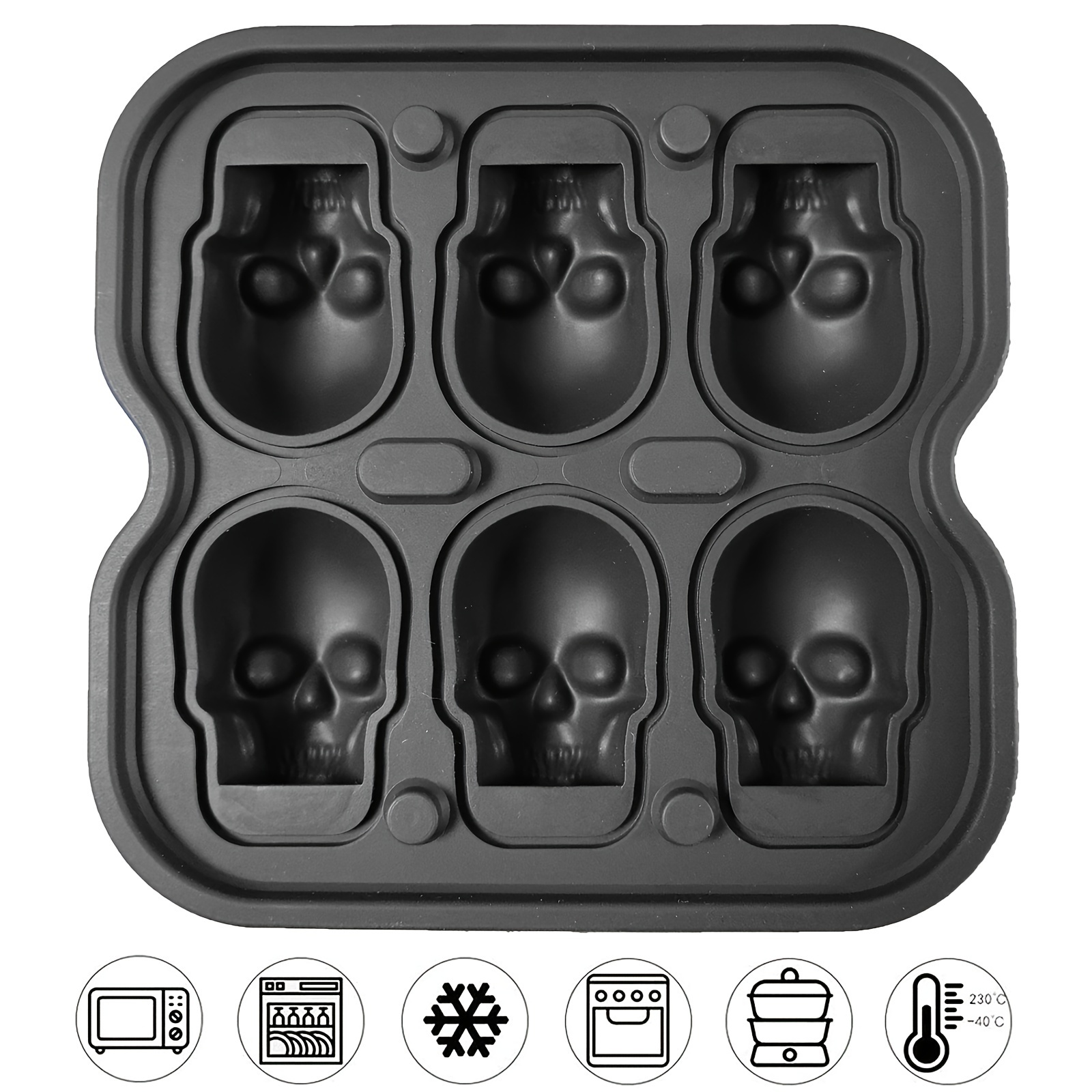 4-6 เซลล์ Skull ICE Ball Mold- - Ice Mold Sphere บทวิจารณ์และราคา