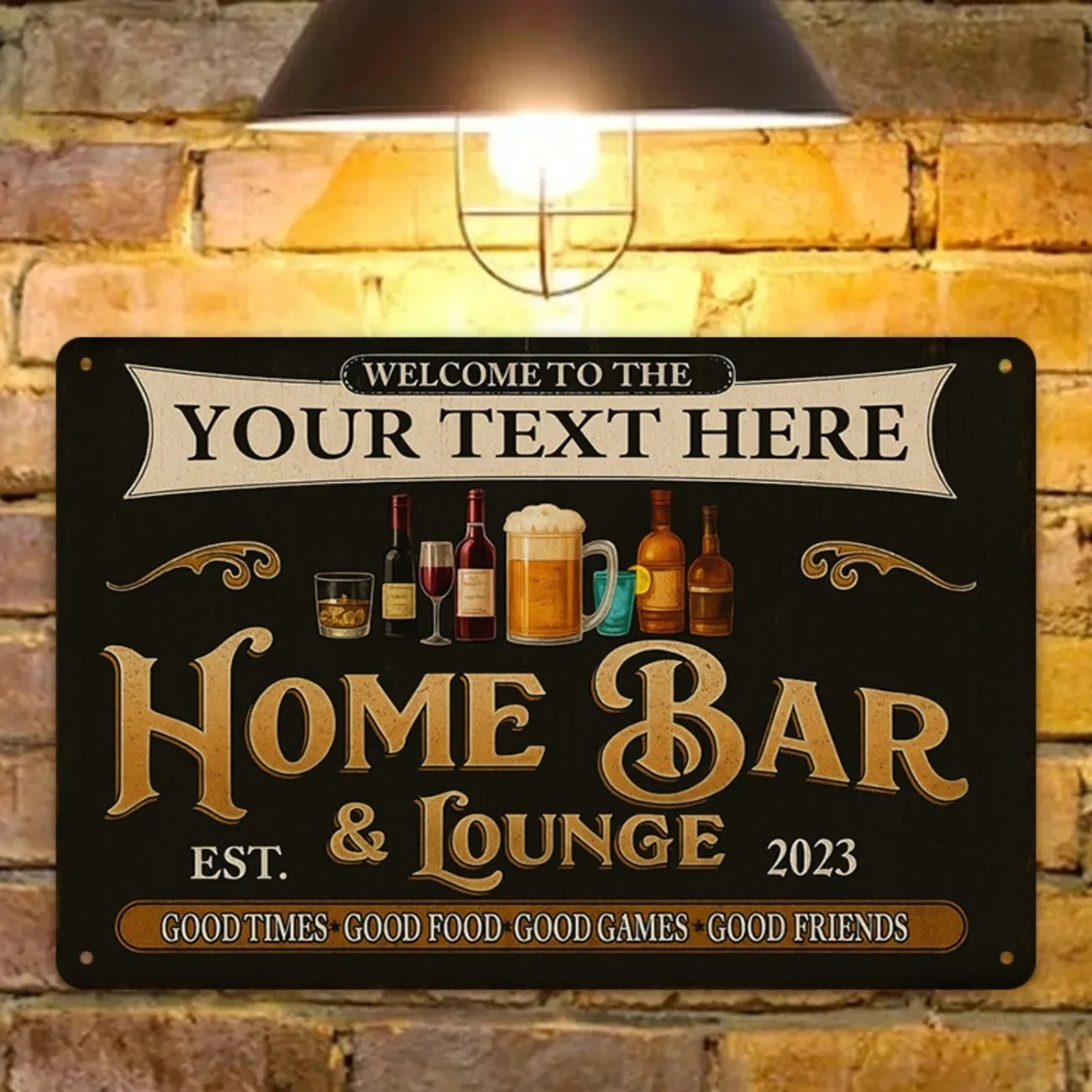 ป้ายโลหะตกแต่งบ้านสไตล์วินเทจแ - Home Bar Lounge บทวิจารณ์และราคา