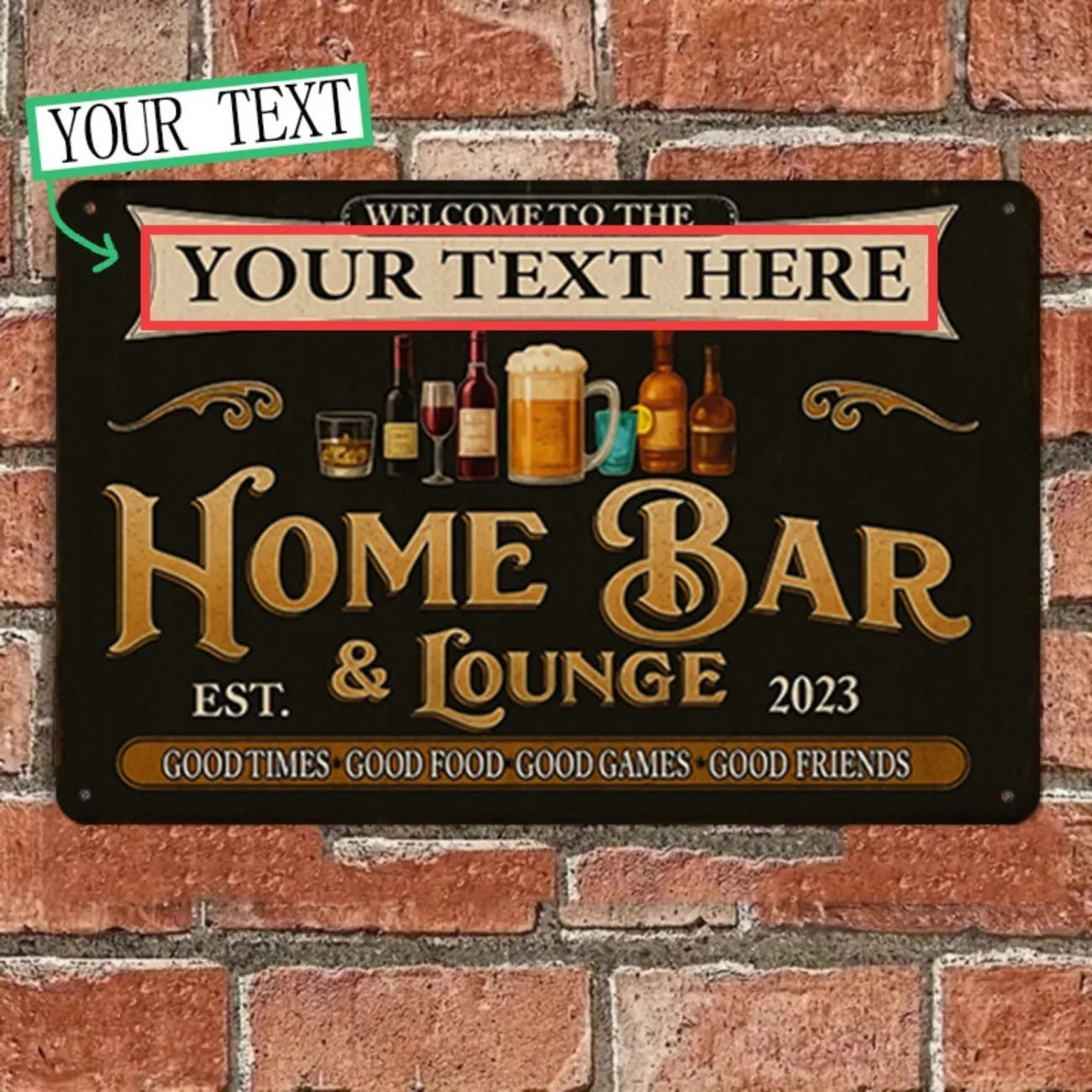 ป้ายโลหะตกแต่งบ้านสไตล์วินเทจแ - Home Bar Lounge บทวิจารณ์และราคา