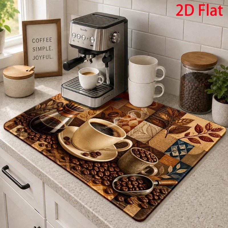 แผ่นรองกาแฟ ลายไม้เท้าลูกกวาดฤ - Bar Mat Rubber บทวิจารณ์และราคา