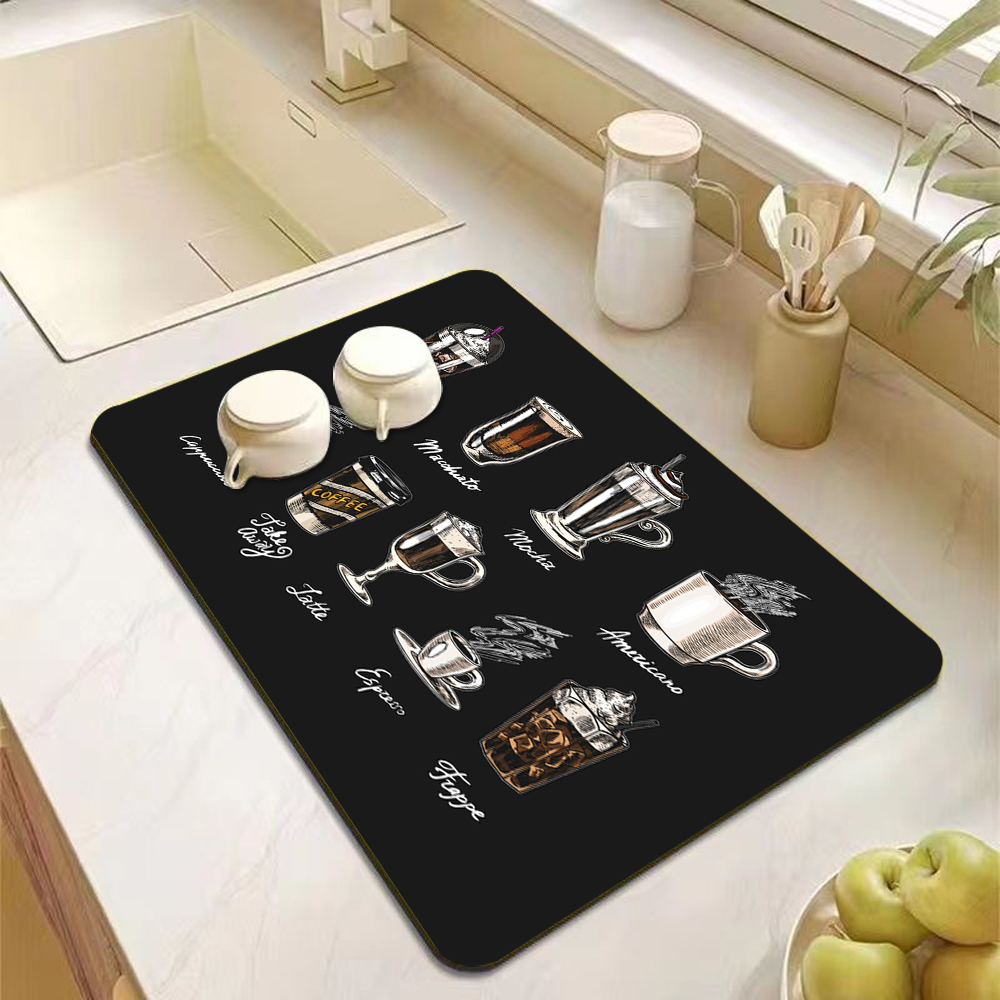 แผ่นรองจานลายกาแฟคลาสสิก แผ่นร - Bar Mat Rubber บทวิจารณ์และราคา